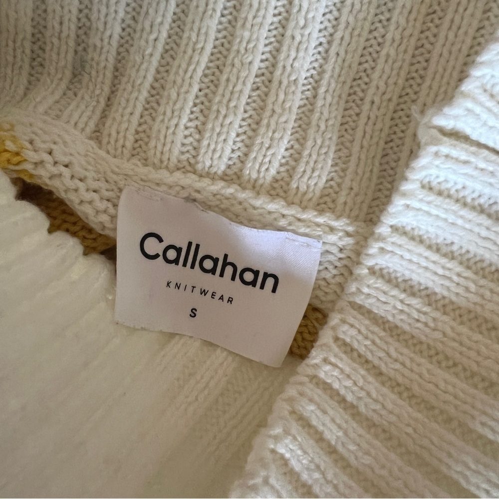 Anthropologie Callahan Knitwear Color Block Mock Neck Chunky Sweater small - Picture 5 of 6